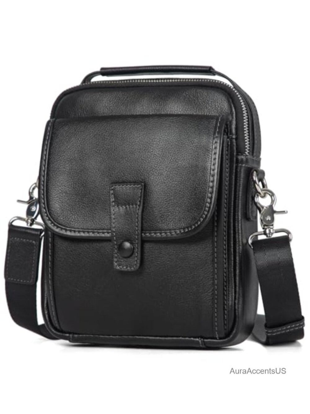 Genuine Leather Small Messenger Bag Crossbody Purse